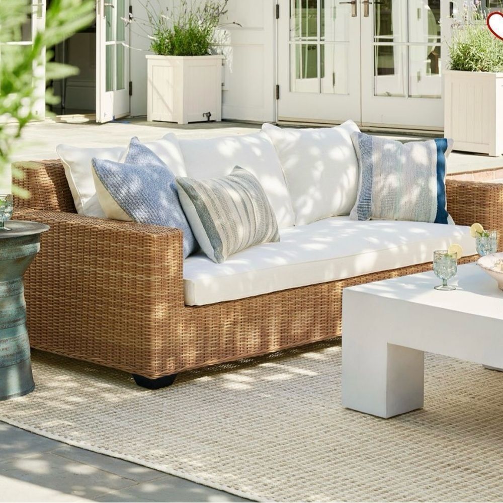 Pottery Barn Torrey Square Arm Outdoor Sofa Cushion Cover (86")